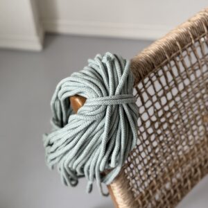 Хлопковый шнур с сердечником 8 мм, 50м, цвет - мята